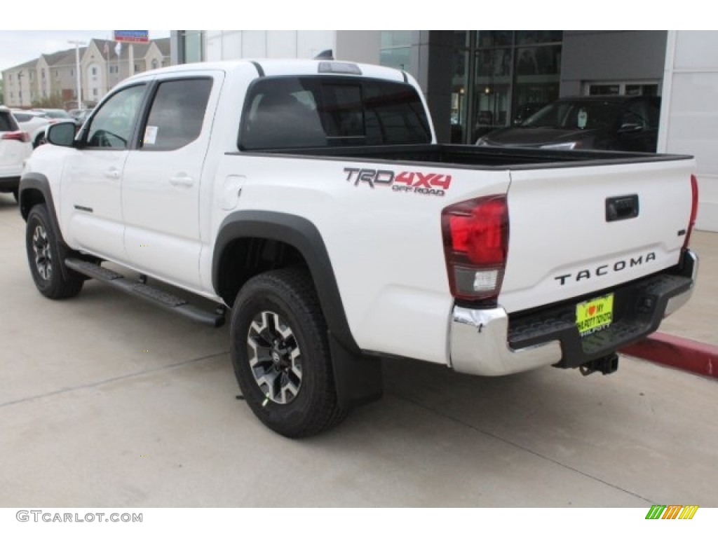 2018 Tacoma TRD Off Road Double Cab 4x4 - Super White / Graphite w/Gun Metal photo #6