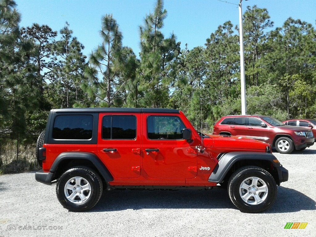 2018 Wrangler Unlimited Sport 4x4 - Firecracker Red / Black photo #6