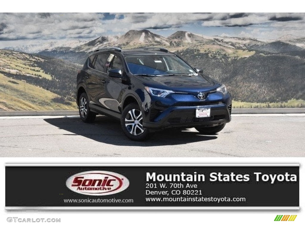 2018 RAV4 LE - Galactic Aqua Mica / Black photo #1