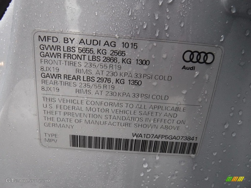 2016 Q5 3.0 TFSI Premium Plus quattro - Cuvee Silver Metallic / Black photo #29