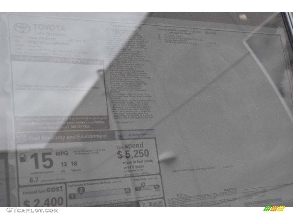 2018 Toyota Land Cruiser 4WD Window Sticker Photos