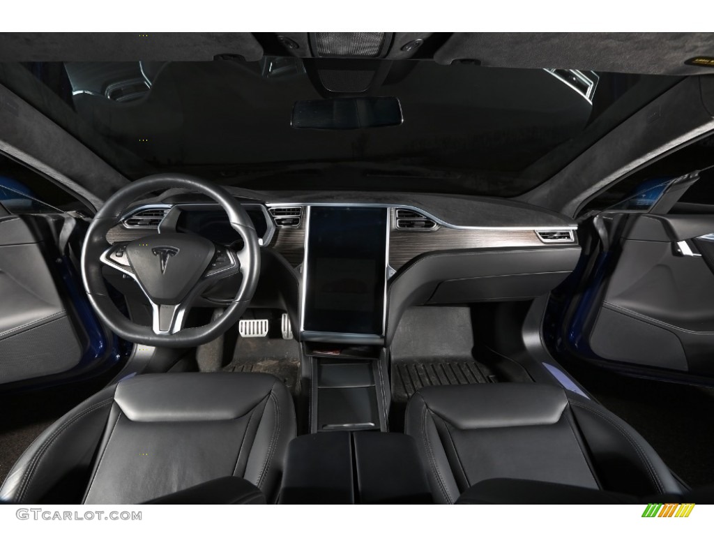 Black Interior 2015 Tesla Model S P85D Performance Photo #126305403