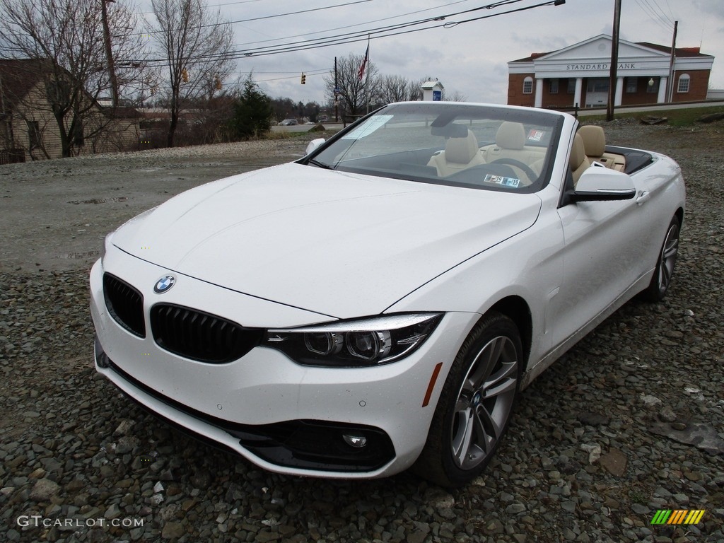 2018 4 Series 430i xDrive Convertible - Alpine White / Venetian Beige/Black photo #7