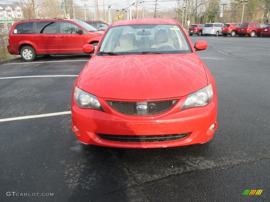 2008 Impreza 2.5i Sedan - Lightning Red / Ivory photo #3