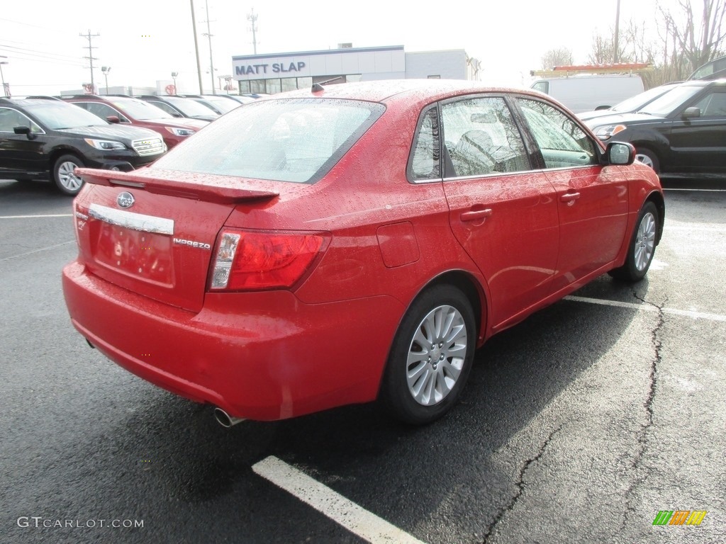 2008 Impreza 2.5i Sedan - Lightning Red / Ivory photo #6