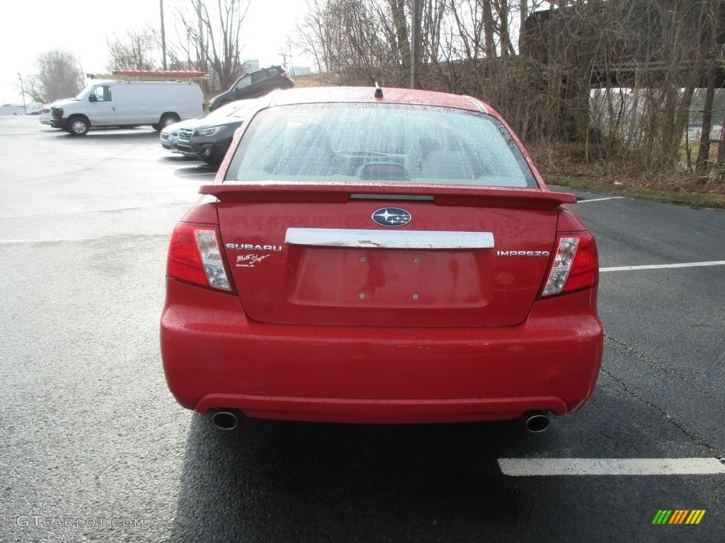 2008 Impreza 2.5i Sedan - Lightning Red / Ivory photo #7