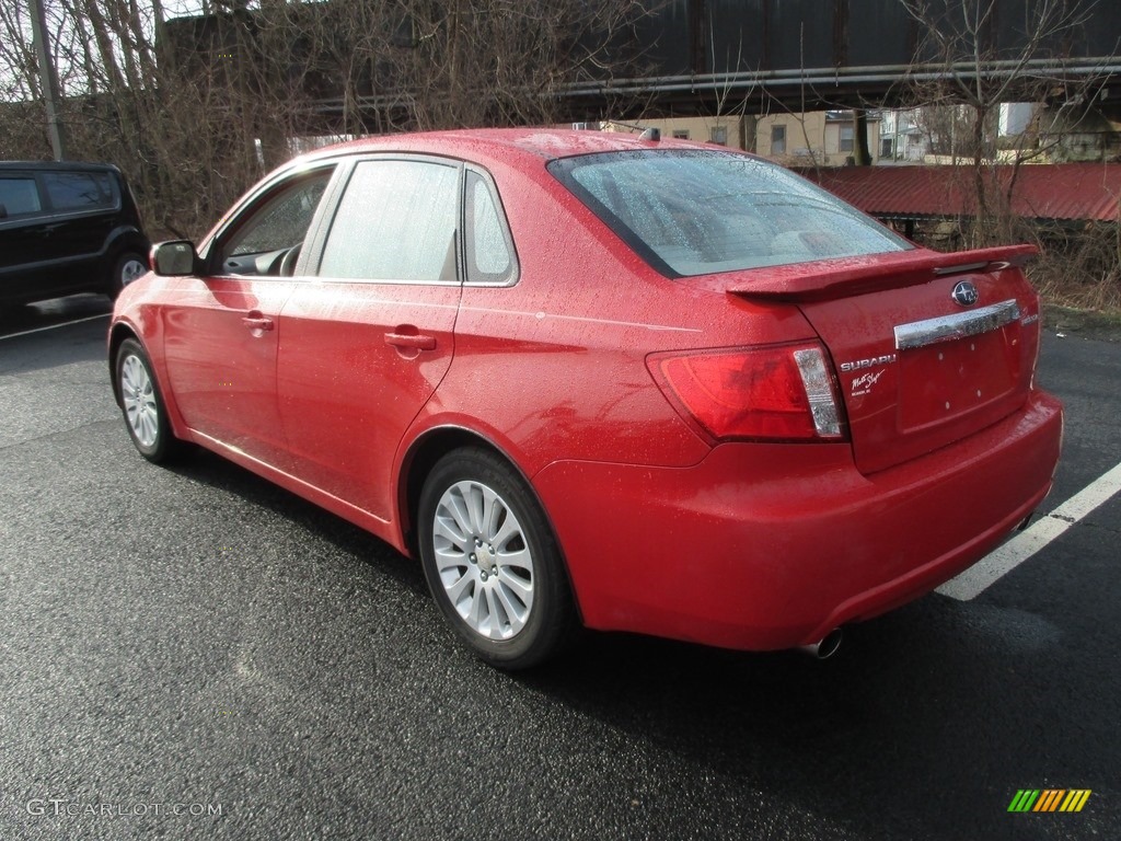 2008 Impreza 2.5i Sedan - Lightning Red / Ivory photo #8