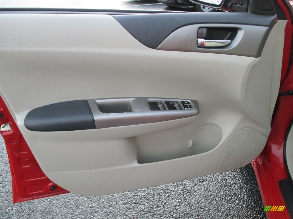 2008 Impreza 2.5i Sedan - Lightning Red / Ivory photo #14