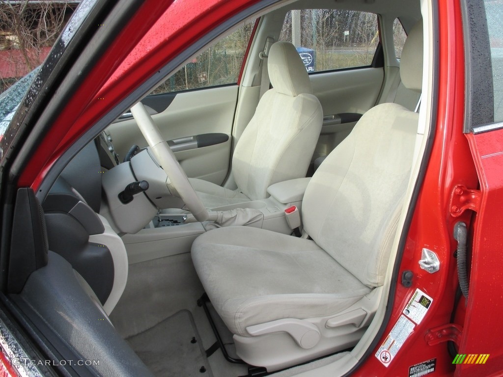 2008 Impreza 2.5i Sedan - Lightning Red / Ivory photo #16