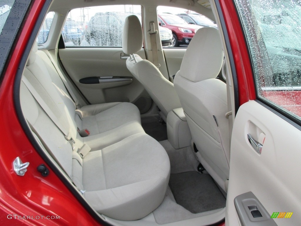 2008 Impreza 2.5i Sedan - Lightning Red / Ivory photo #19
