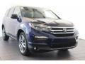 2018 Obsidian Blue Pearl Honda Pilot Elite AWD  photo #2