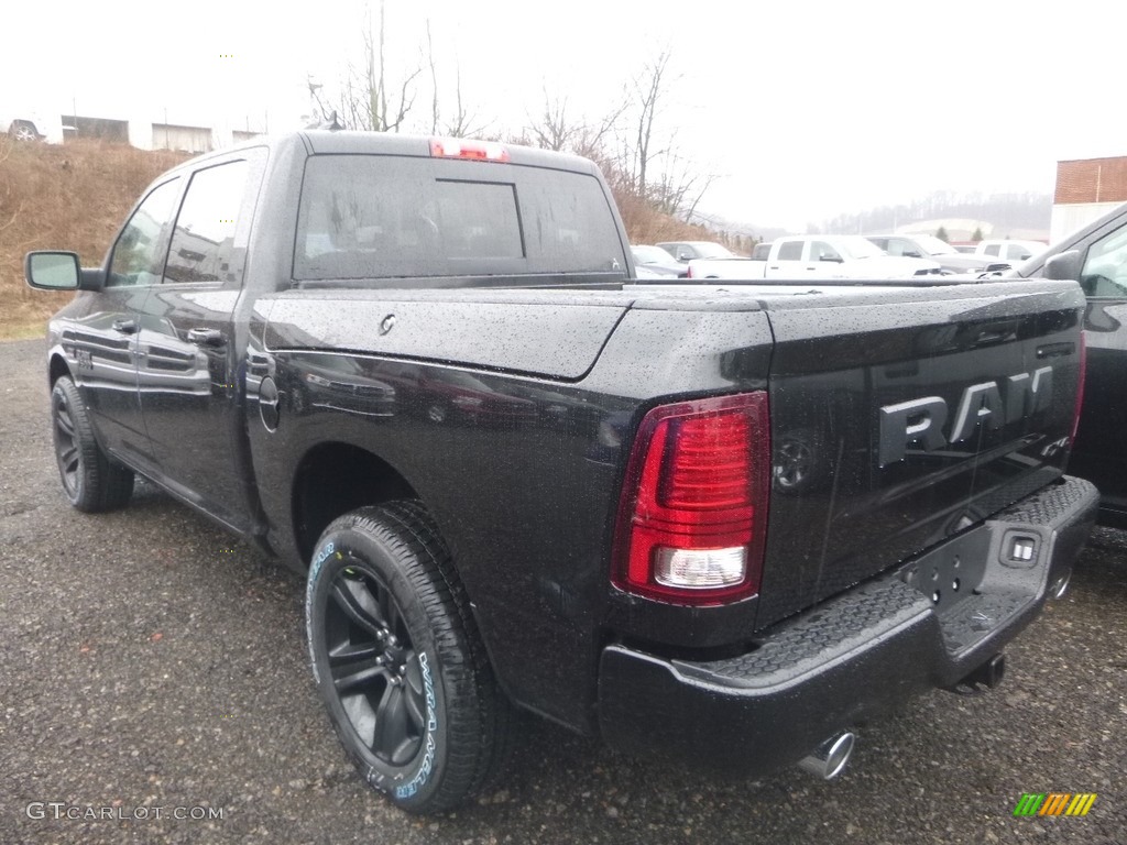 2018 1500 Sport Crew Cab 4x4 - Brilliant Black Crystal Pearl / Black photo #3