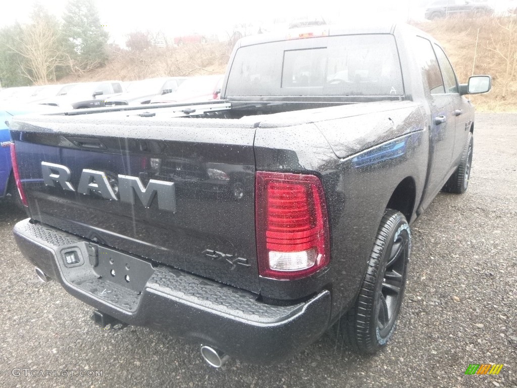 2018 1500 Sport Crew Cab 4x4 - Brilliant Black Crystal Pearl / Black photo #5
