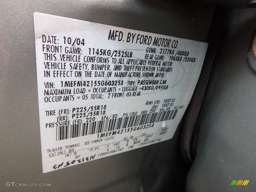 2005 Montego Premier - Light Tundra Metallic / Pebble photo #14