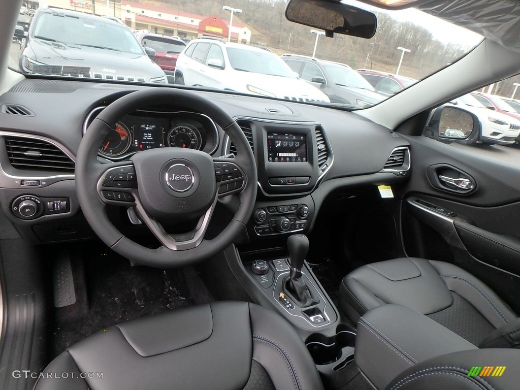 Black Interior 2019 Jeep Cherokee Latitude Plus 4x4 Photo #126323778
