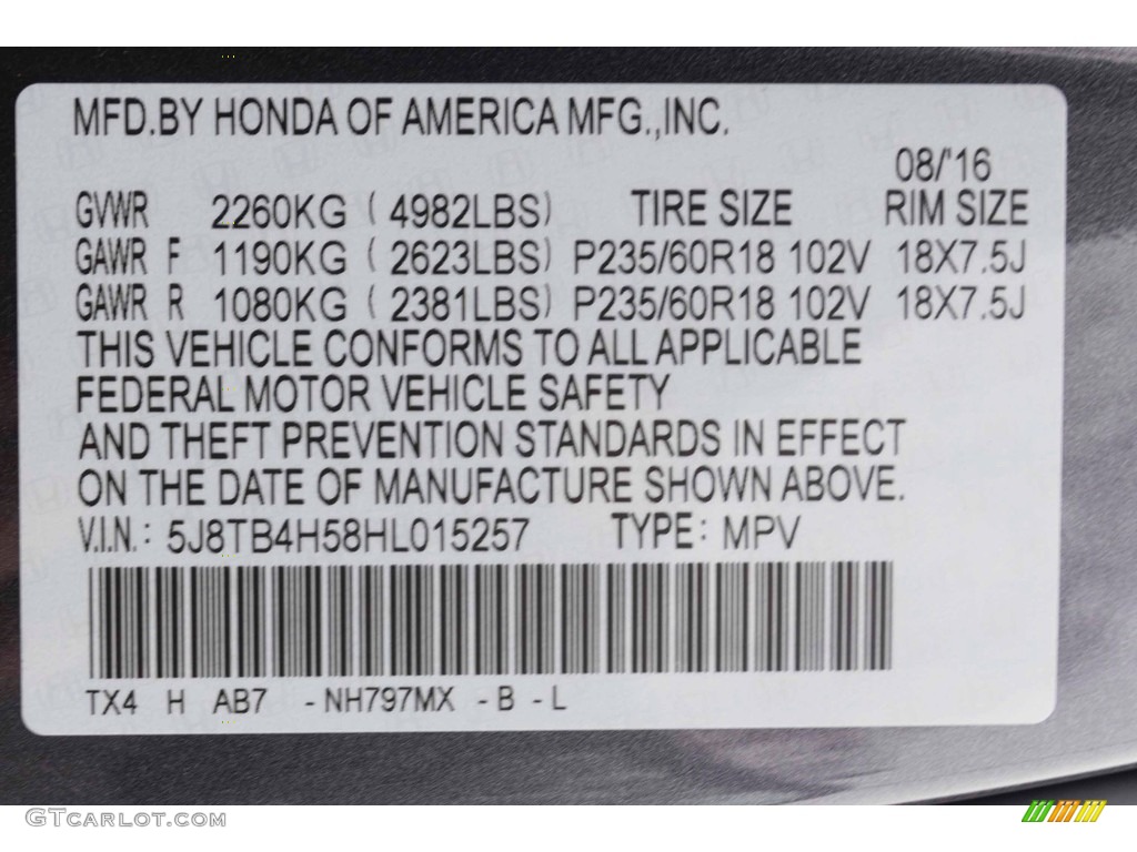 2017 RDX Technology AWD - Modern Steel Metallic / Graystone photo #38