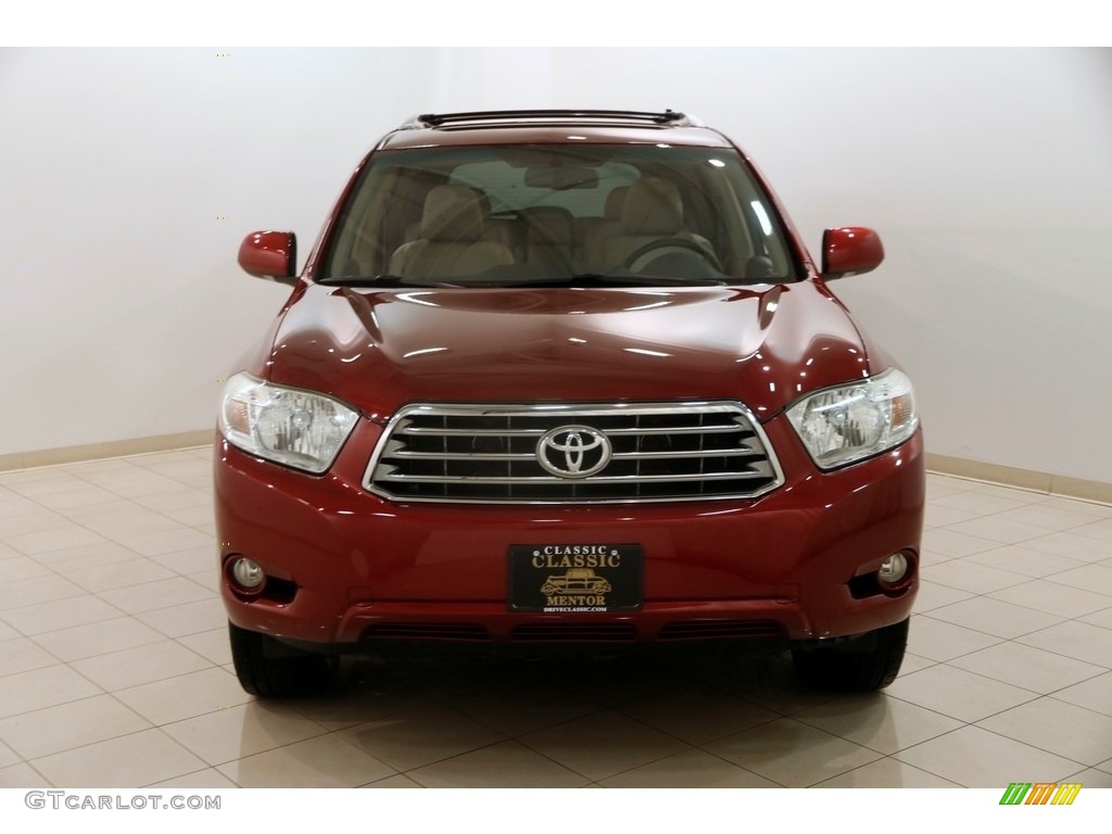 2008 Highlander Limited 4WD - Salsa Red Pearl / Sand Beige photo #2