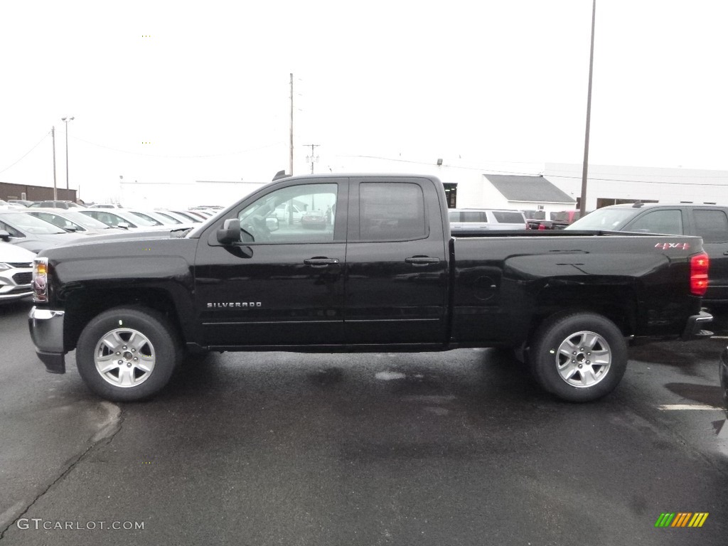 Black 2018 Chevrolet Silverado 1500 LT Double Cab 4x4 Exterior Photo #126324159