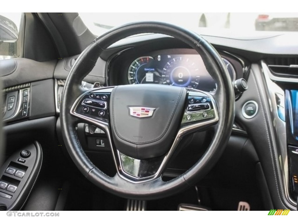 2017 Cadillac CTS Premium Luxury Jet Black Steering Wheel Photo #126326133