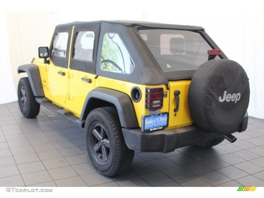 2008 Wrangler Unlimited X - Detonator Yellow / Dark Slate Gray/Med Slate Gray photo #7