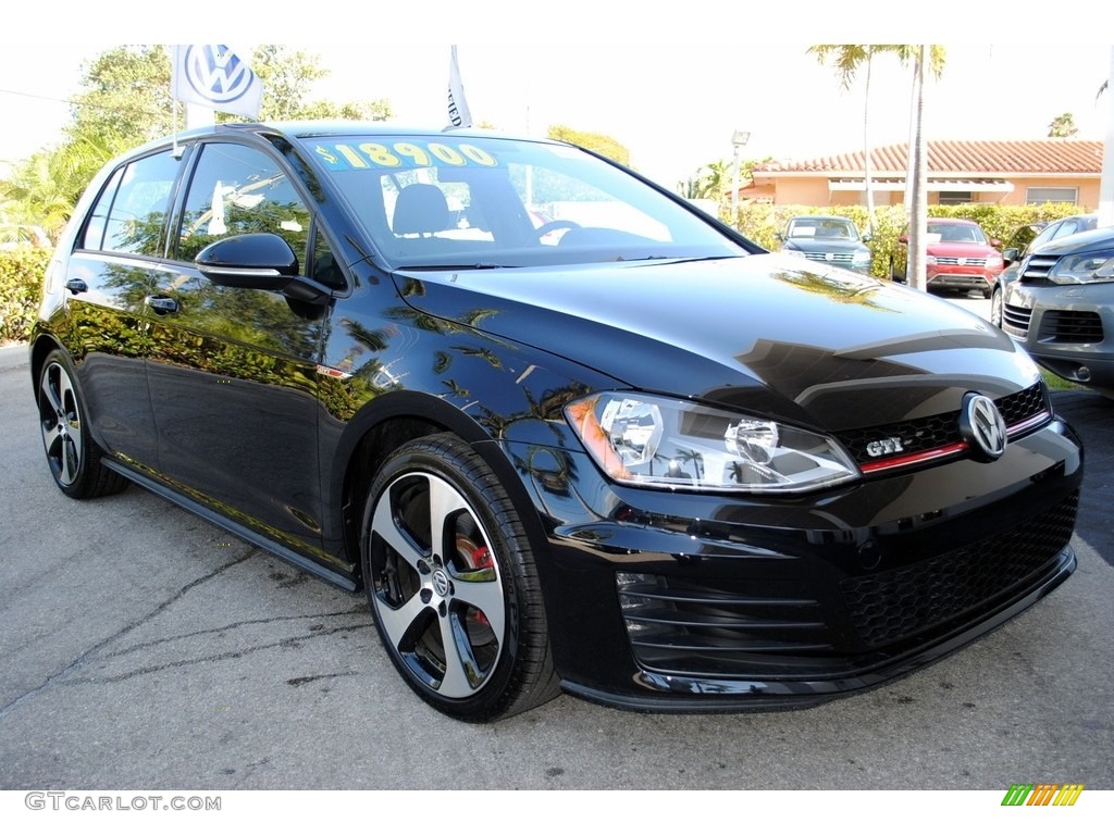 Deep Black Pearl 2017 Volkswagen Golf GTI 4-Door 2.0T S Exterior Photo #126332501