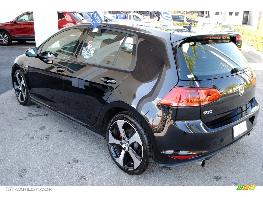 2017 Golf GTI 4-Door 2.0T S - Deep Black Pearl / Titan Black photo #6