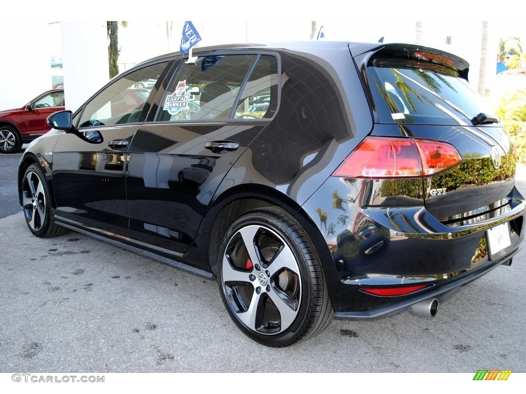 2017 Golf GTI 4-Door 2.0T S - Deep Black Pearl / Titan Black photo #7