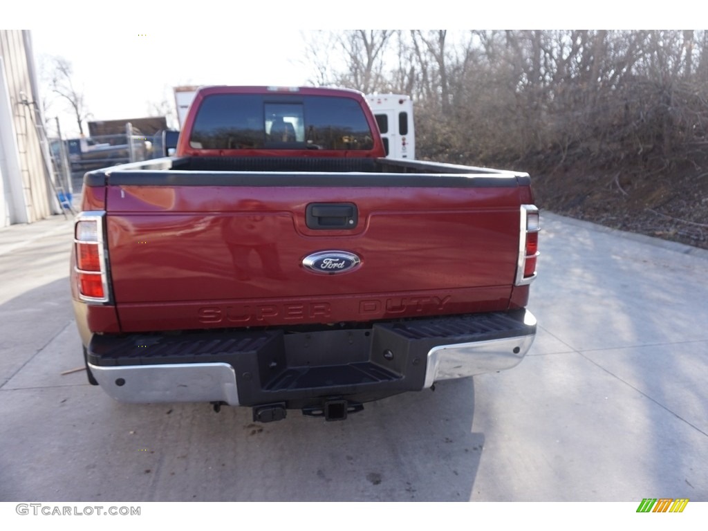 2014 F350 Super Duty Lariat Crew Cab 4x4 Dually - Ruby Red Metallic / Adobe photo #11