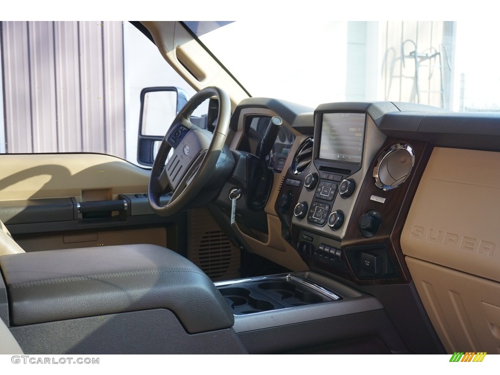 2014 F350 Super Duty Lariat Crew Cab 4x4 Dually - Ruby Red Metallic / Adobe photo #13