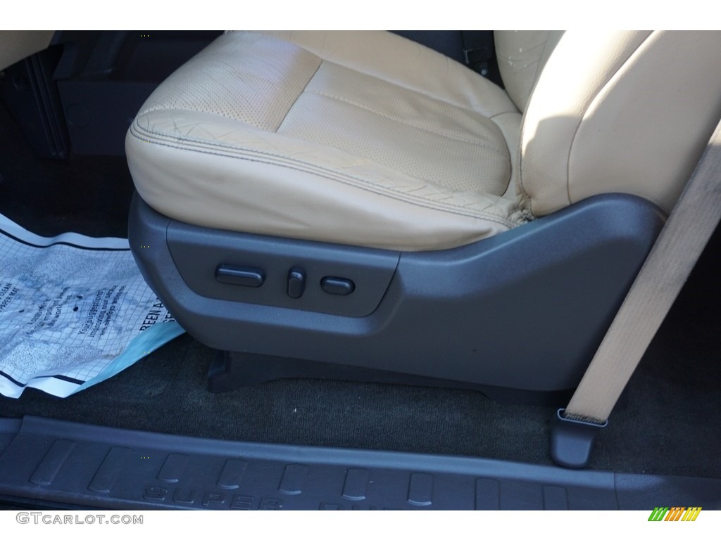 2014 F350 Super Duty Lariat Crew Cab 4x4 Dually - Ruby Red Metallic / Adobe photo #37