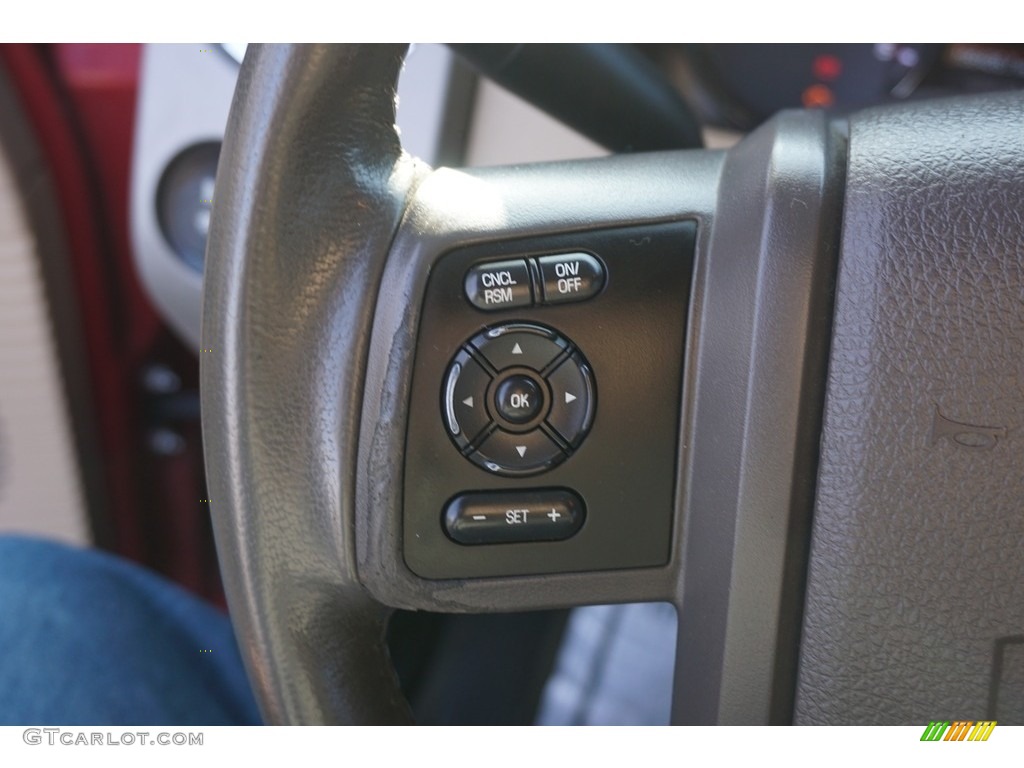 2014 F350 Super Duty Lariat Crew Cab 4x4 Dually - Ruby Red Metallic / Adobe photo #40