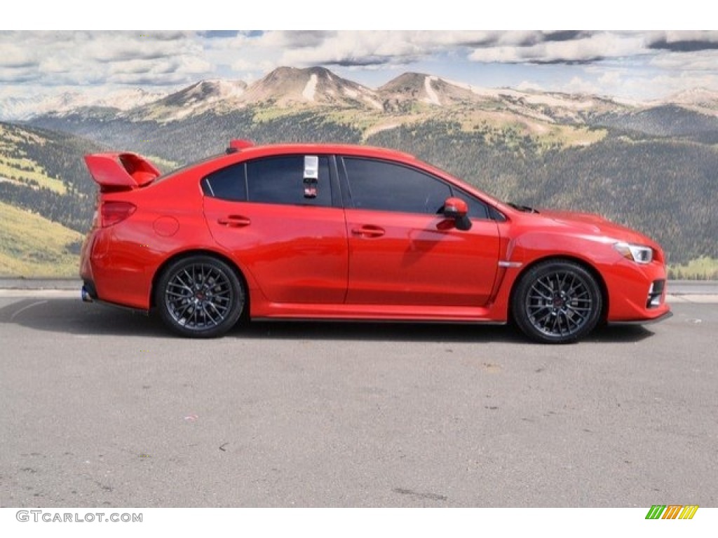 Lightning Red 2015 Subaru WRX STI Limited Exterior Photo #126339788