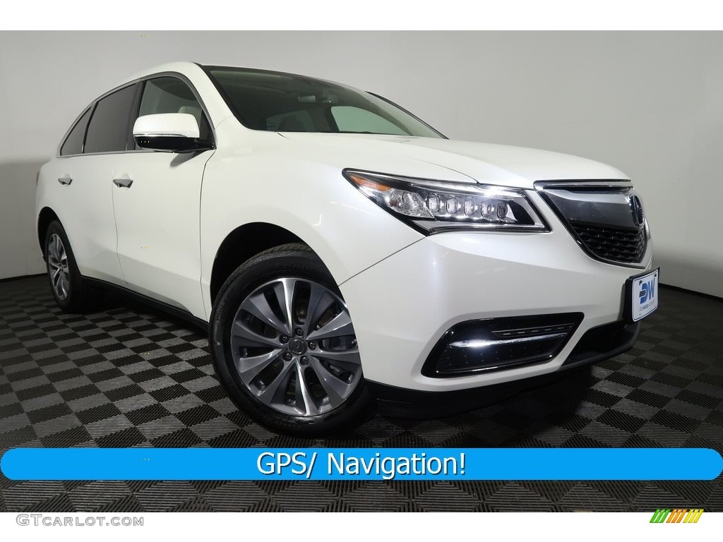 2015 MDX SH-AWD Technology - White Diamond Pearl / Ebony photo #1