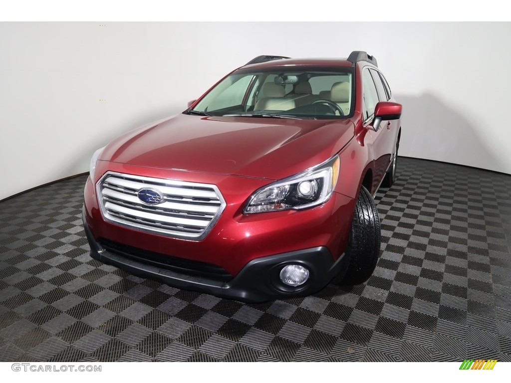 2017 Outback 2.5i Premium - Venetian Red Pearl / Warm Ivory photo #8