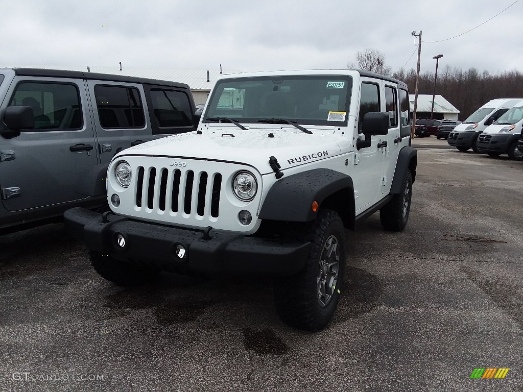 2018 Wrangler Unlimited Rubicon 4x4 - Bright White / Black photo #1