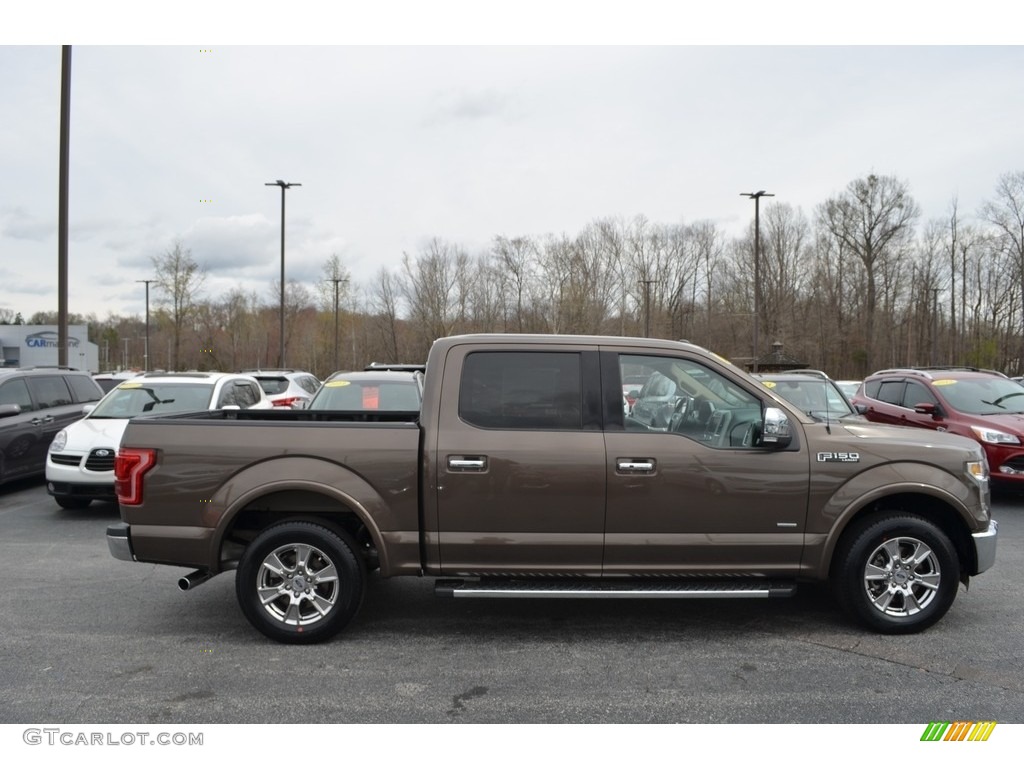 2015 F150 Lariat SuperCrew - Caribou Metallic / Medium Light Camel photo #2