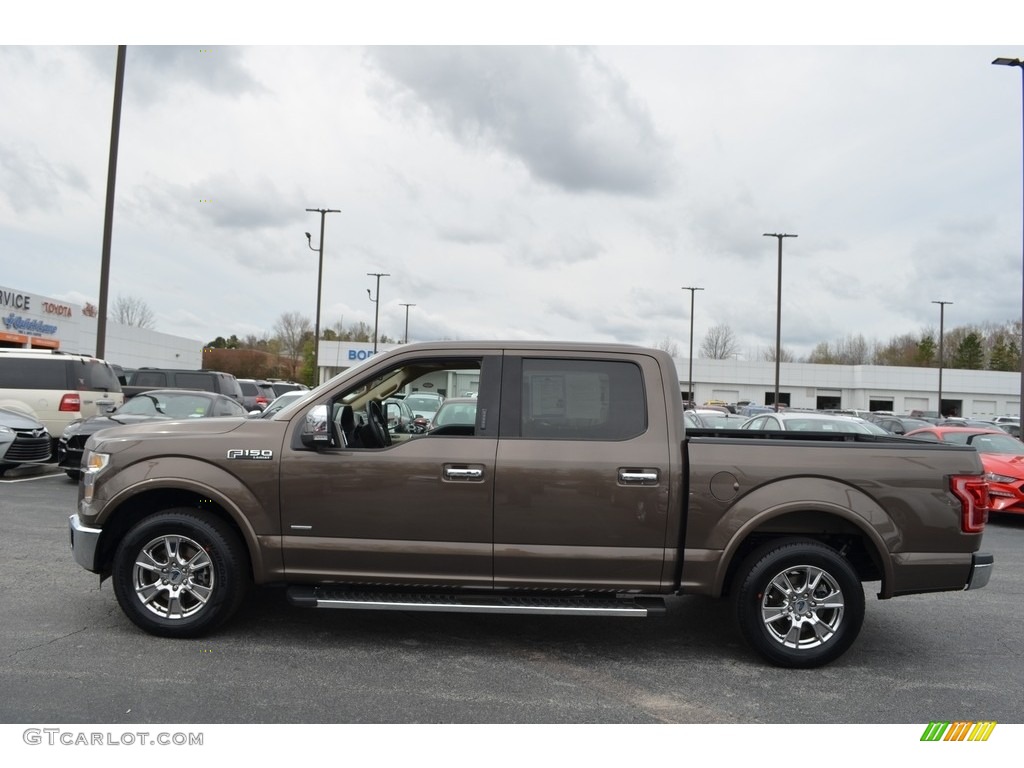 2015 F150 Lariat SuperCrew - Caribou Metallic / Medium Light Camel photo #5