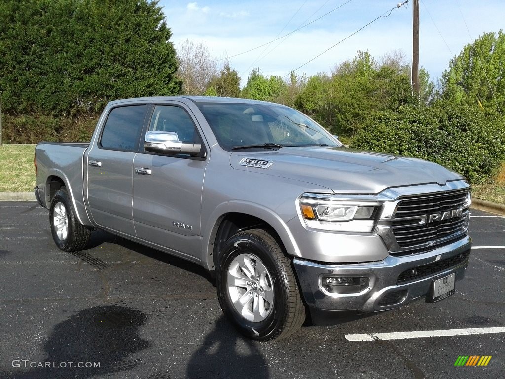 Billett Silver Metallic 2019 Ram 1500 Laramie Crew Cab 4x4 Exterior Photo #126348686