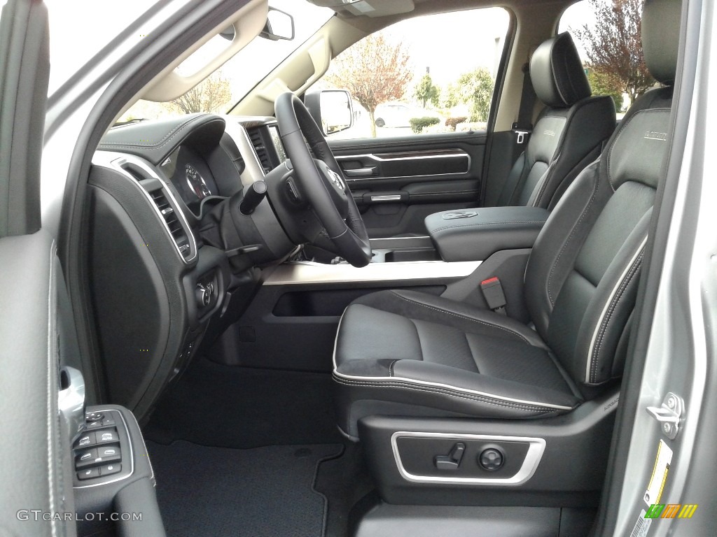 Black Interior 2019 Ram 1500 Laramie Crew Cab 4x4 Photo #126348800