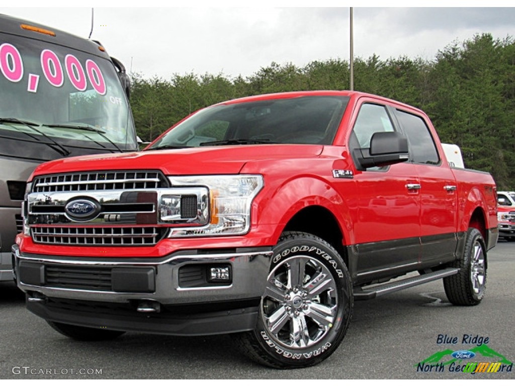 2018 F150 XLT SuperCrew 4x4 - Race Red / Earth Gray photo #1
