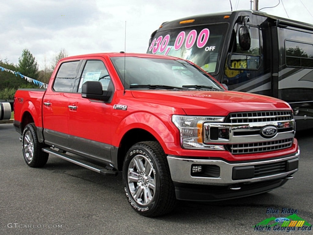 2018 F150 XLT SuperCrew 4x4 - Race Red / Earth Gray photo #7