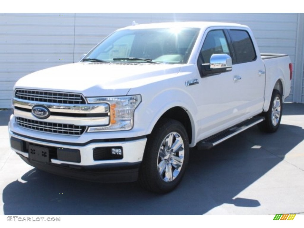 2018 F150 Lariat SuperCrew - White Platinum / Black photo #3