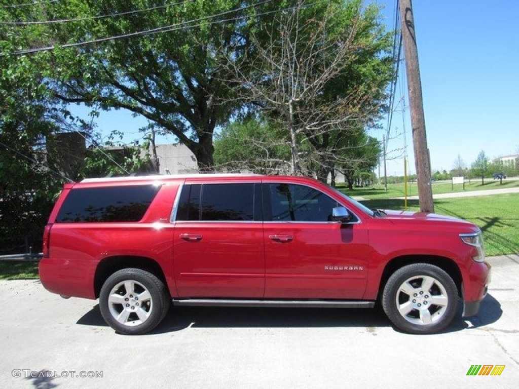 2015 Suburban LTZ 4WD - Crystal Red Tintcoat / Cocoa/Dune photo #6