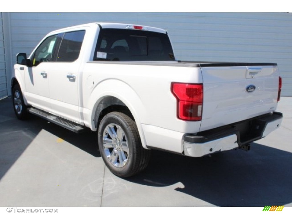 2018 F150 Lariat SuperCrew - White Platinum / Black photo #8