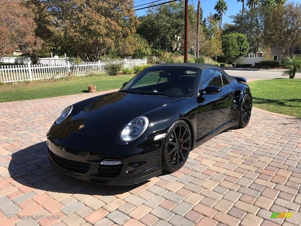 2008 911 Turbo Cabriolet - Black / Black photo #1