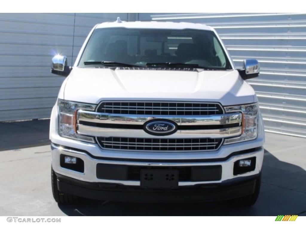 2018 F150 Lariat SuperCrew - White Platinum / Black photo #2