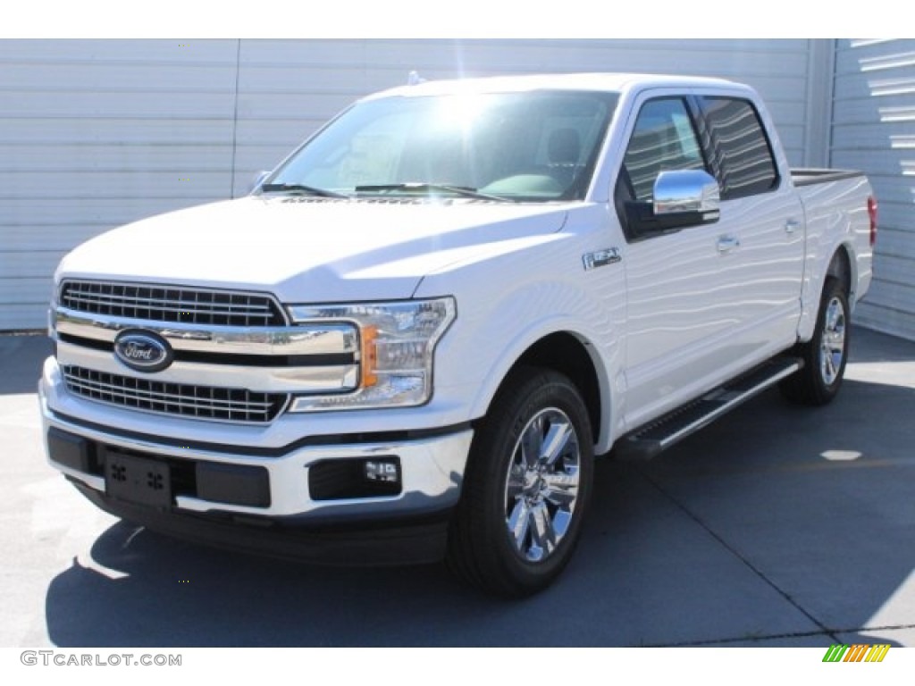 2018 F150 Lariat SuperCrew - White Platinum / Black photo #3