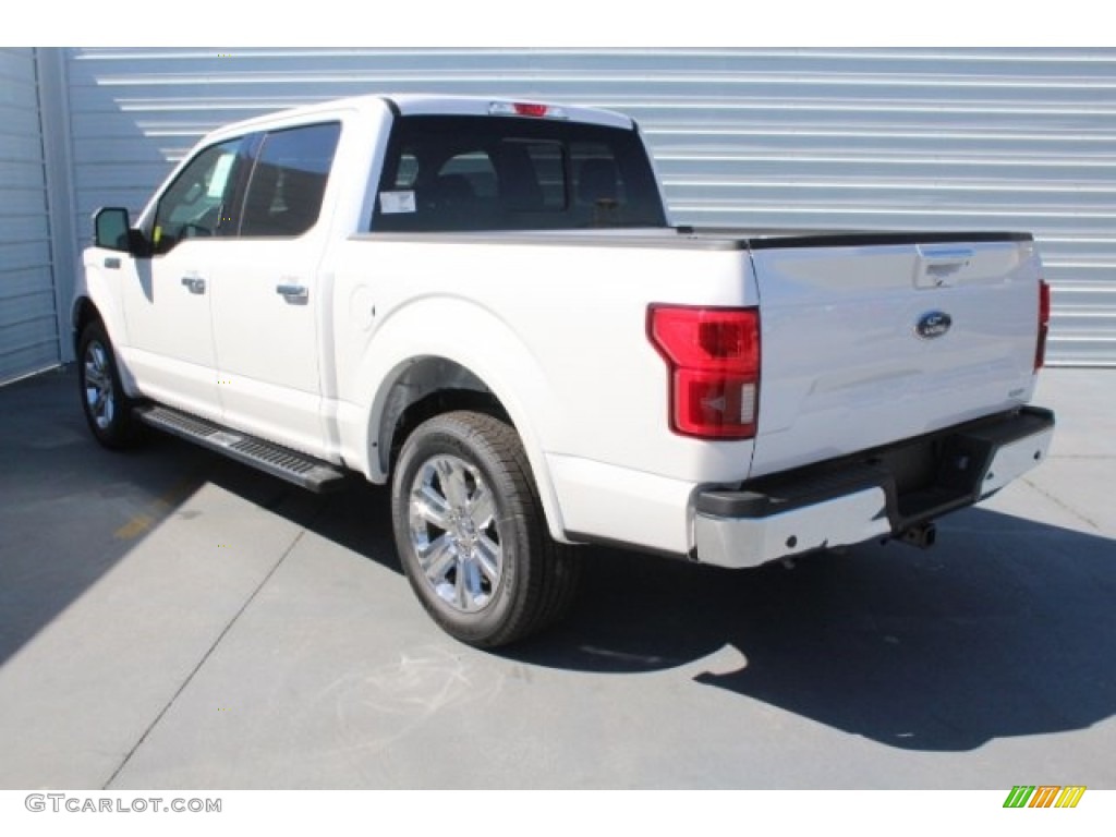 2018 F150 Lariat SuperCrew - White Platinum / Black photo #8