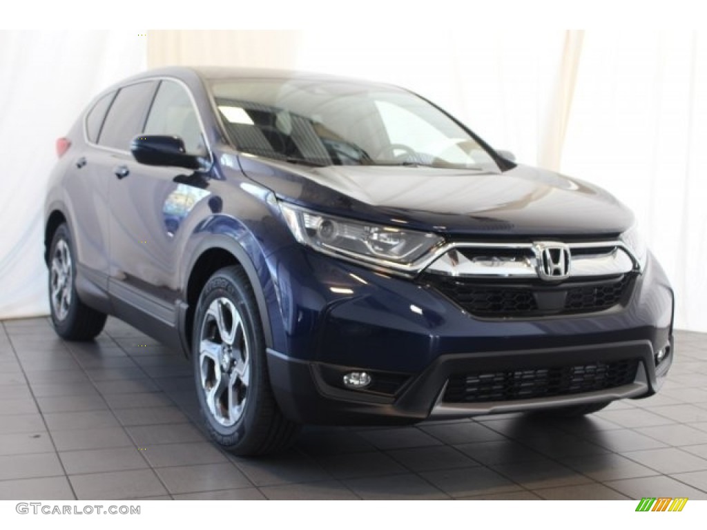 2018 CR-V EX-L - Obsidian Blue Pearl / Gray photo #2