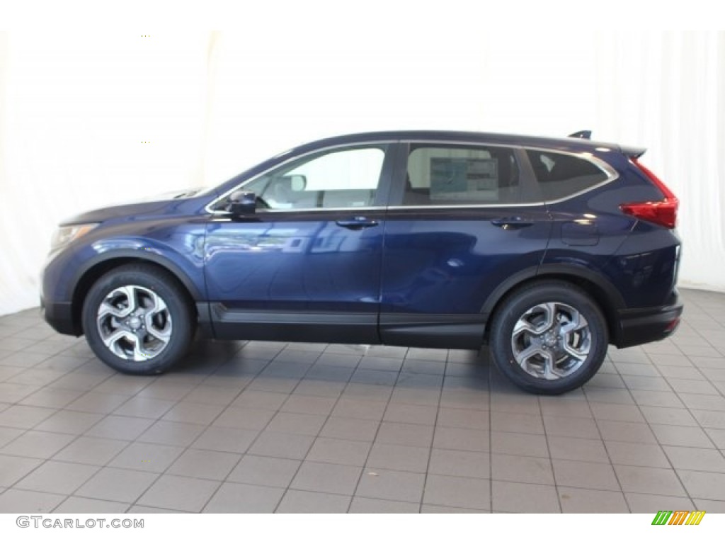 2018 CR-V EX-L - Obsidian Blue Pearl / Gray photo #5